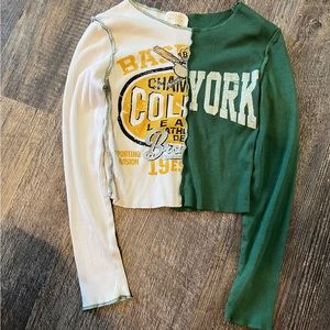 Cute baseball crop top